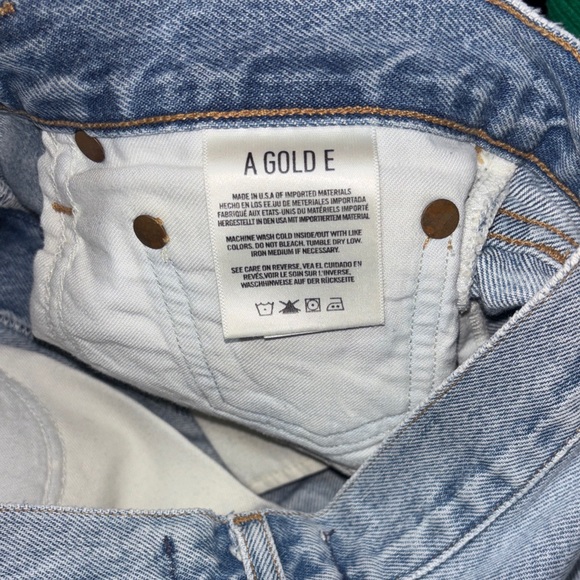 Agolde Riley High Rise Straight Crop - Distressed Hem - Picture 5 of 8